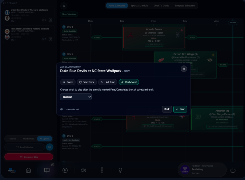 Auto Scheduler view 4