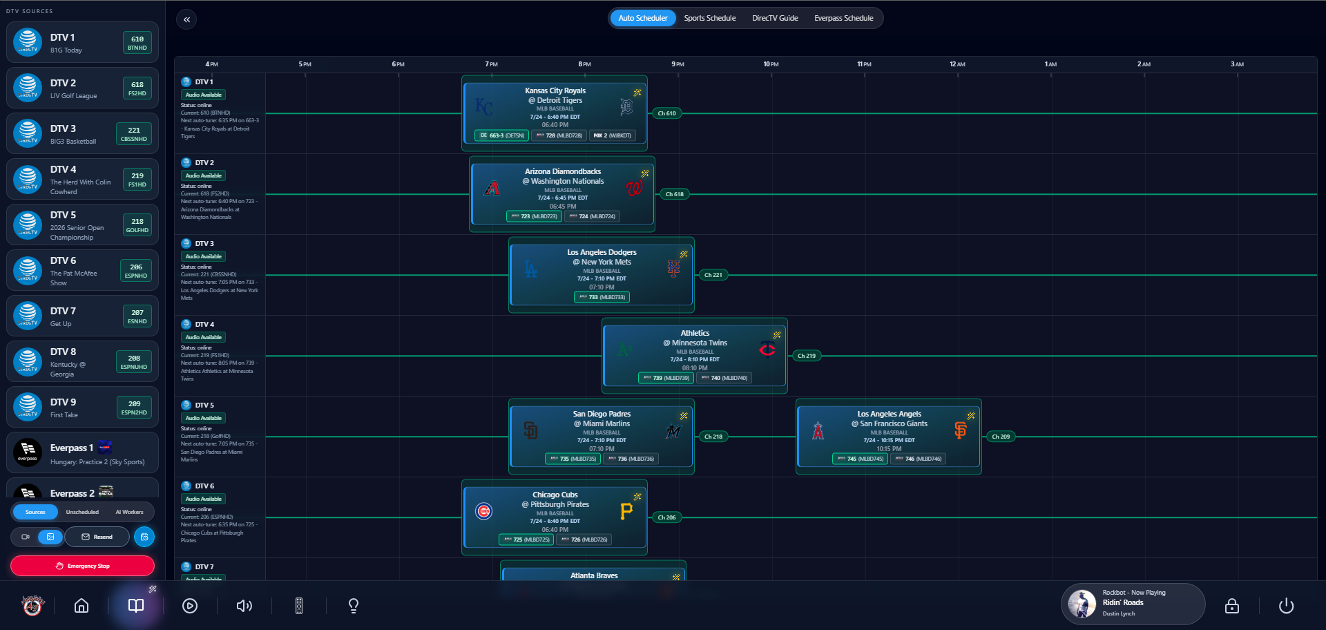 MatriQ Auto Scheduler assigning sports events across venue sources