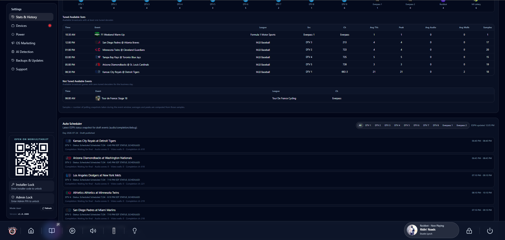 MatriQ event performance and tuned-screen analytics